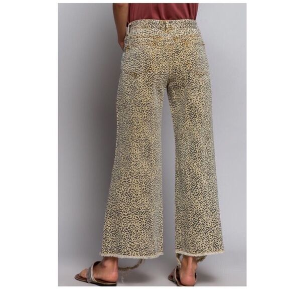 Pol 5 pockets, distressed leopard print jeans - Picture 7 of 14